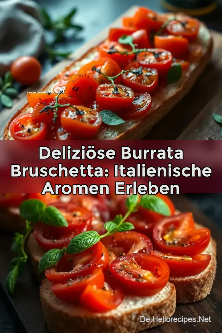 Deliziöse Burrata Bruschetta: Italienische Aromen erleben