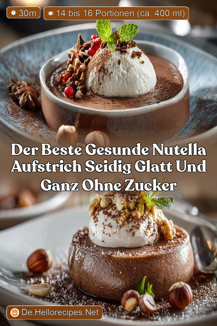 Der Beste Gesunde Nutella Aufstrich Seidig glatt und ganz ohne Zucker