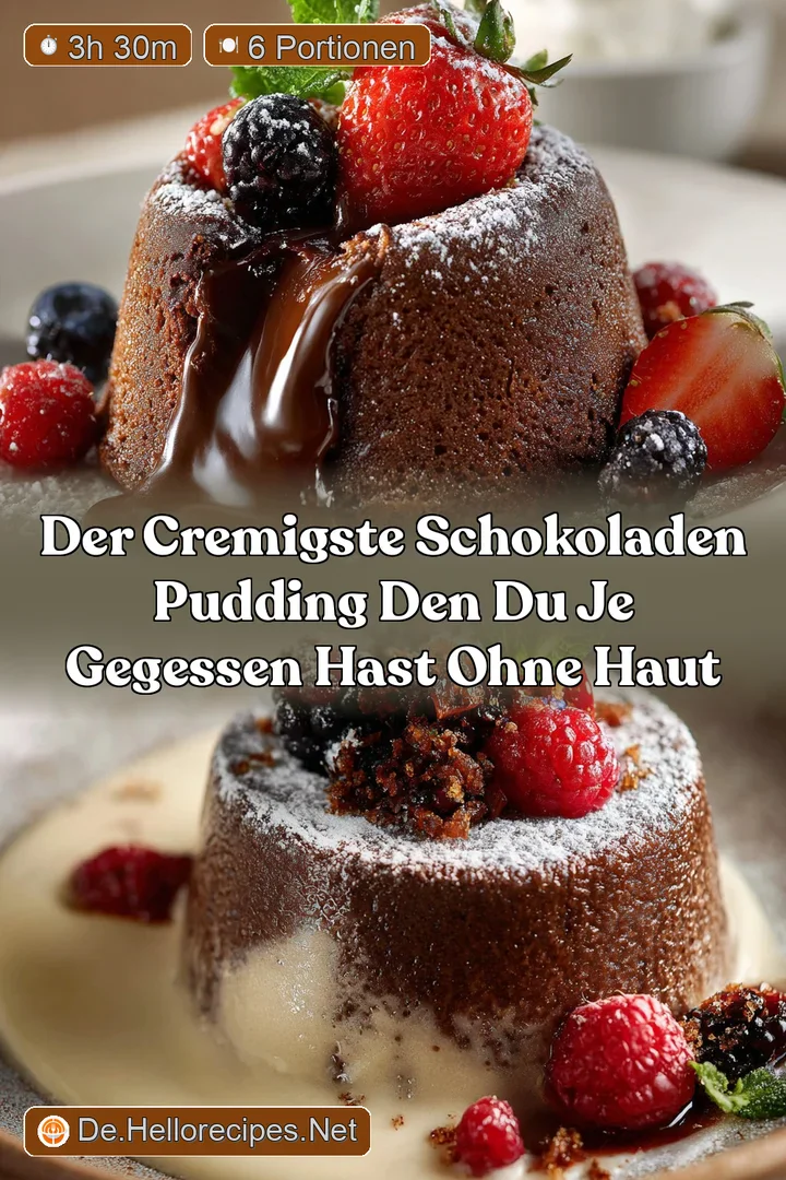 Der cremigste Schokoladen Pudding den du je gegessen hast ohne Haut