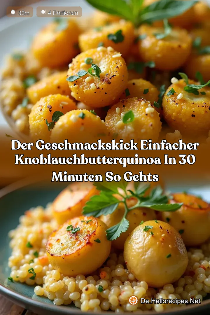 Der Geschmackskick Einfacher KnoblauchbutterQuinoa in 30 Minuten So gehts