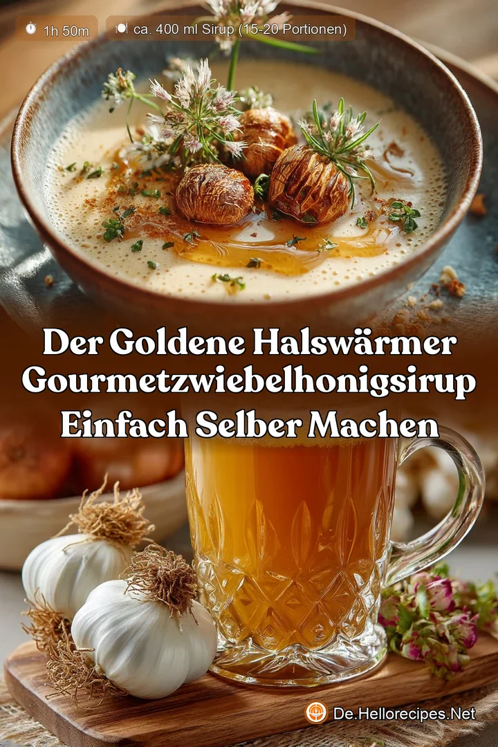 Der Goldene Halswärmer GourmetZwiebelHonigSirup einfach selber machen