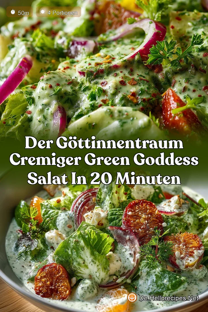 Der GöttinnenTraum Cremiger Green Goddess Salat in 20 Minuten
