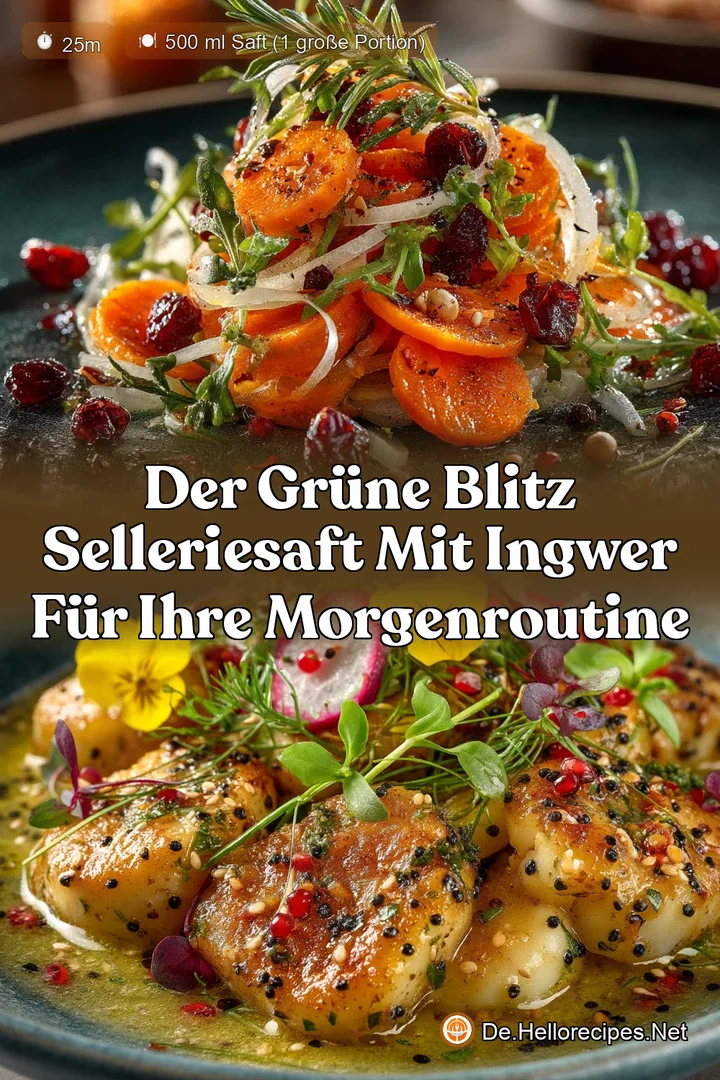 Der Grüne Blitz Selleriesaft mit Ingwer für Ihre Morgenroutine