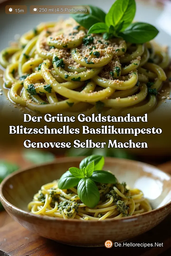 Der Grüne Goldstandard Blitzschnelles Basilikumpesto Genovese selber machen