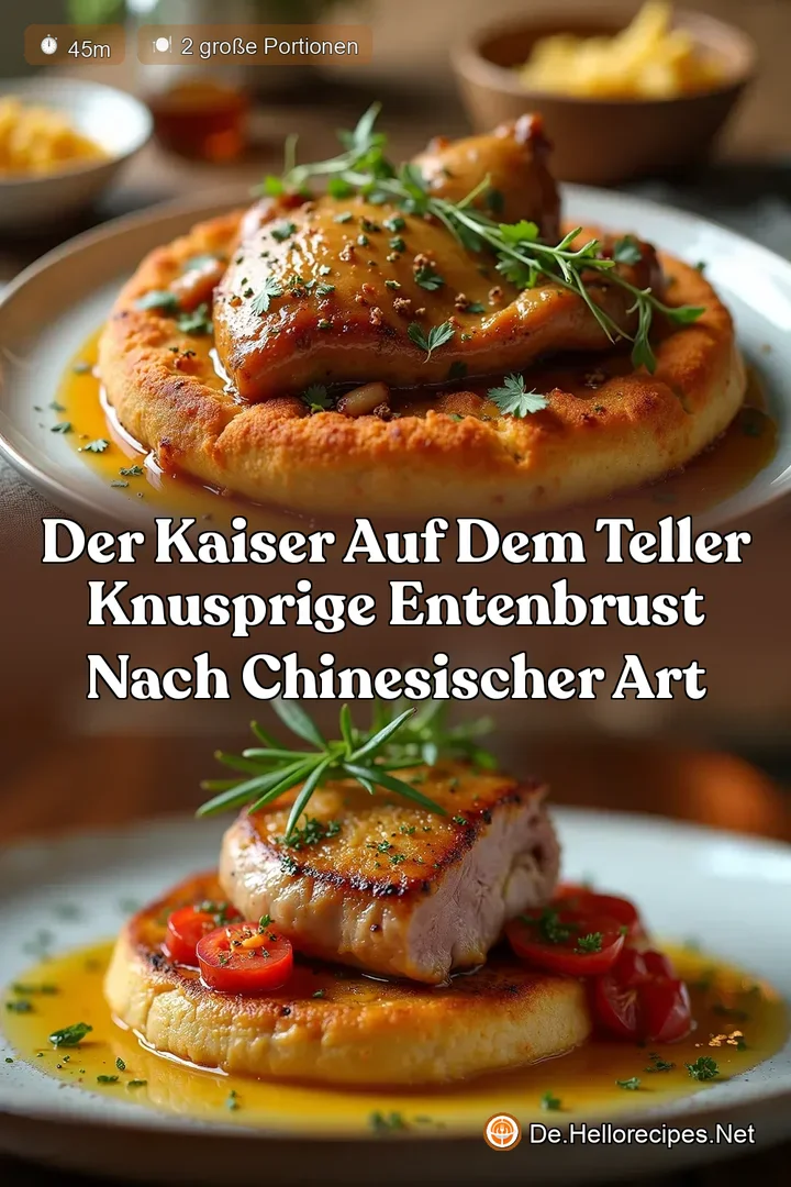 Der Kaiser auf dem Teller Knusprige Entenbrust nach chinesischer Art