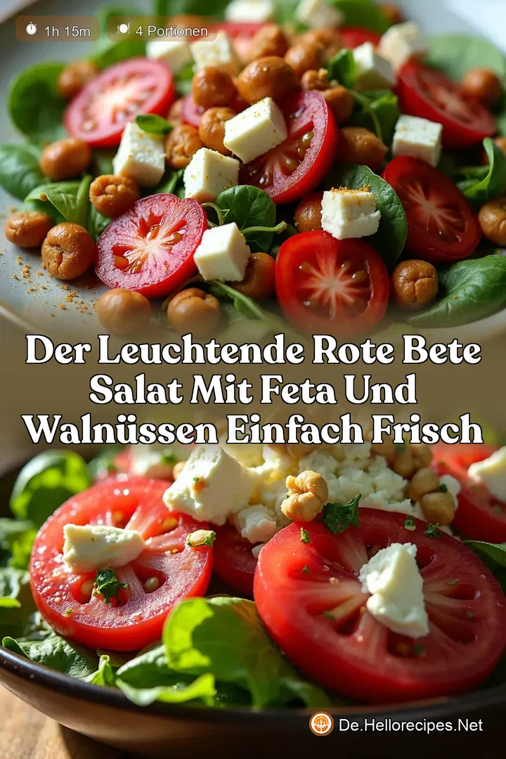 Der Leuchtende Rote Bete Salat mit Feta und Walnüssen Einfach Frisch