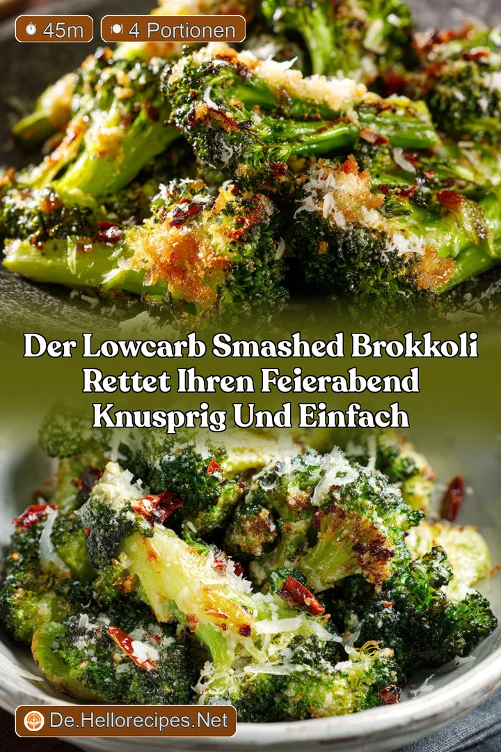 Der Lowcarb Smashed Brokkoli rettet Ihren Feierabend knusprig und einfach