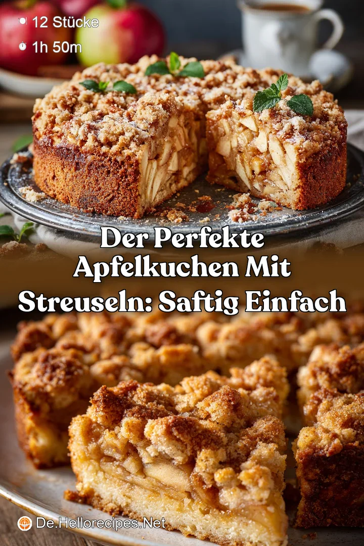 Der Perfekte Apfelkuchen mit Streuseln: Saftig Einfach