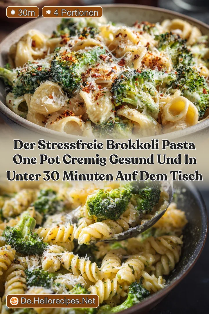 Der stressfreie Brokkoli Pasta One Pot Cremig gesund und in unter 30 Minuten auf dem Tisch