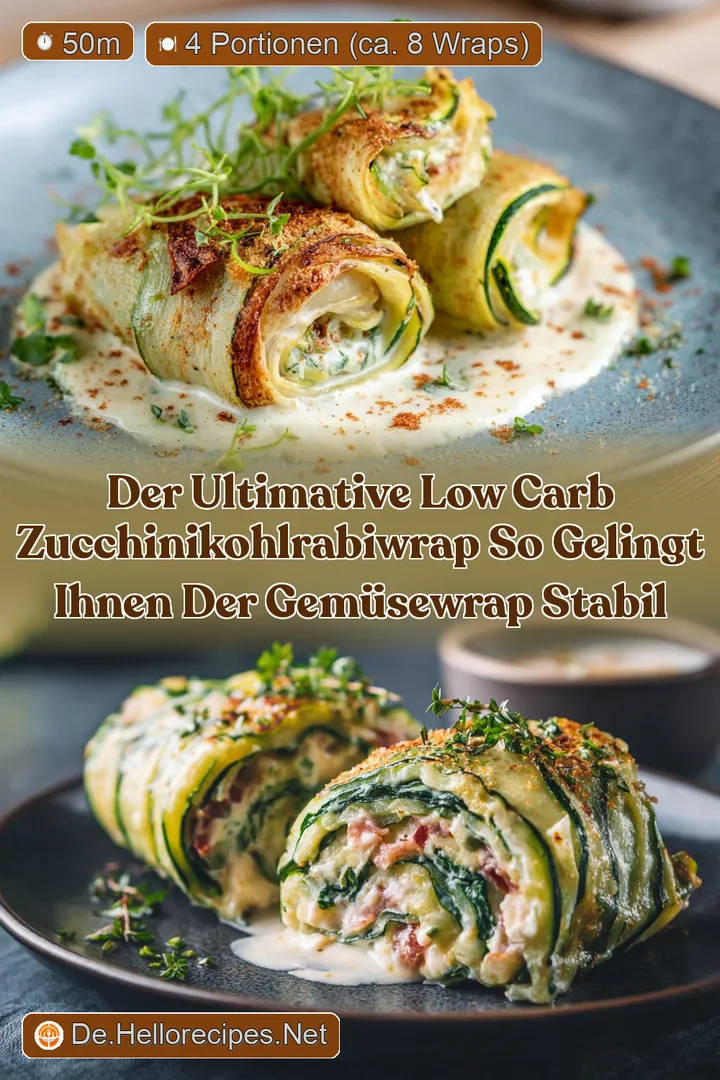 Der ultimative Low Carb ZucchiniKohlrabiWrap So gelingt Ihnen der Gem&uuml;seWrap stabil