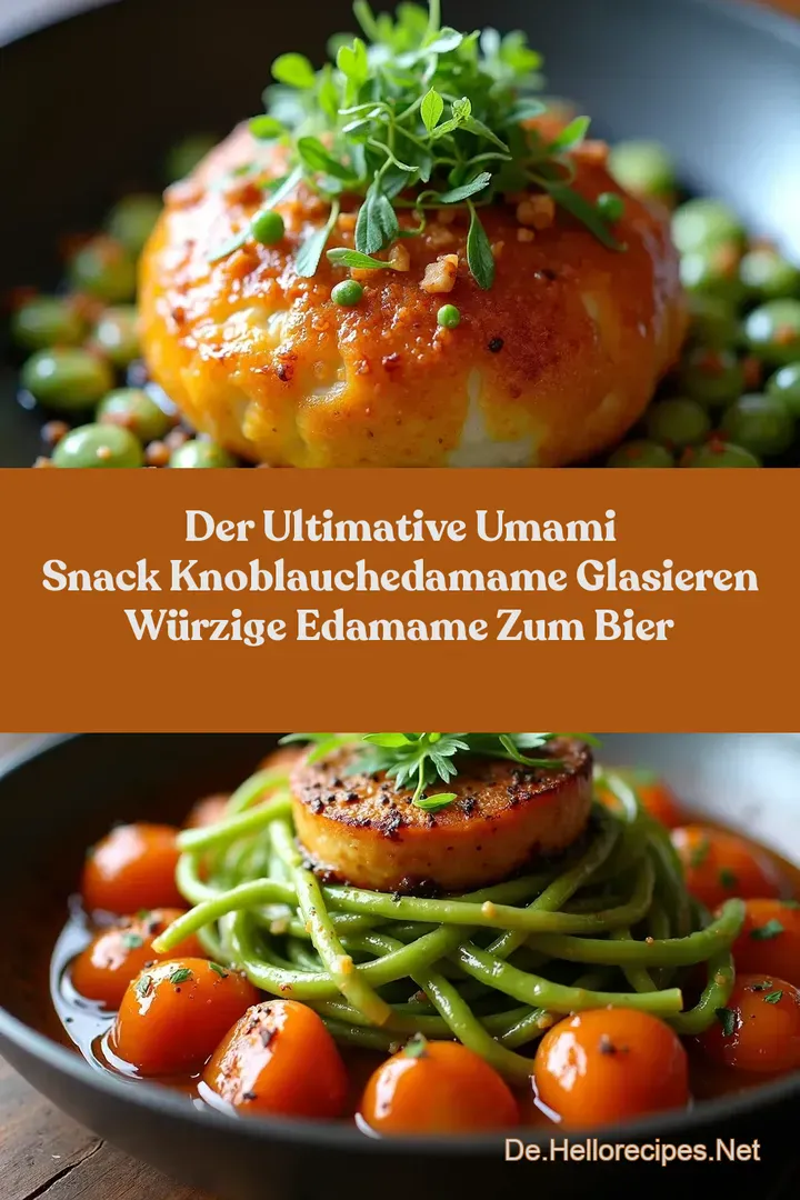 Der Ultimative Umami Snack KnoblauchEdamame glasieren Würzige Edamame zum Bier