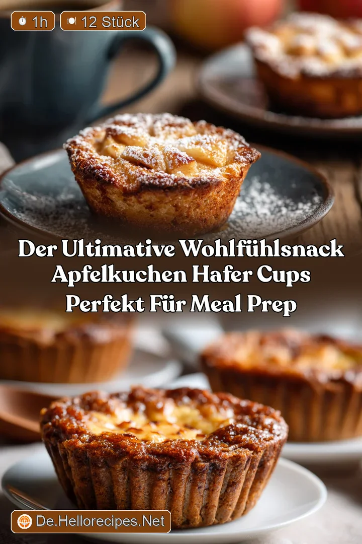 Der ultimative Wohlf&uuml;hlSnack Apfelkuchen Hafer Cups Perfekt f&uuml;r Meal Prep