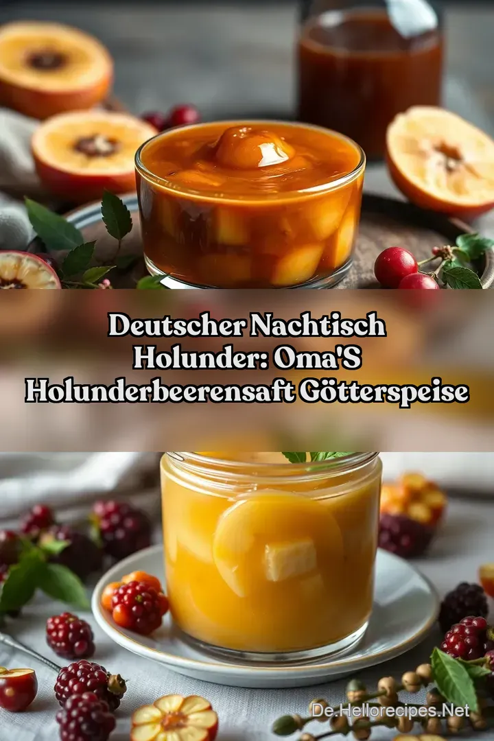 Deutscher Nachtisch Holunder: Oma&#039 s Holunderbeerensaft Götterspeise