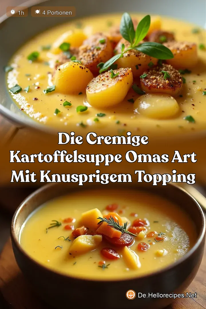 Die Cremige Kartoffelsuppe Omas Art mit knusprigem Topping