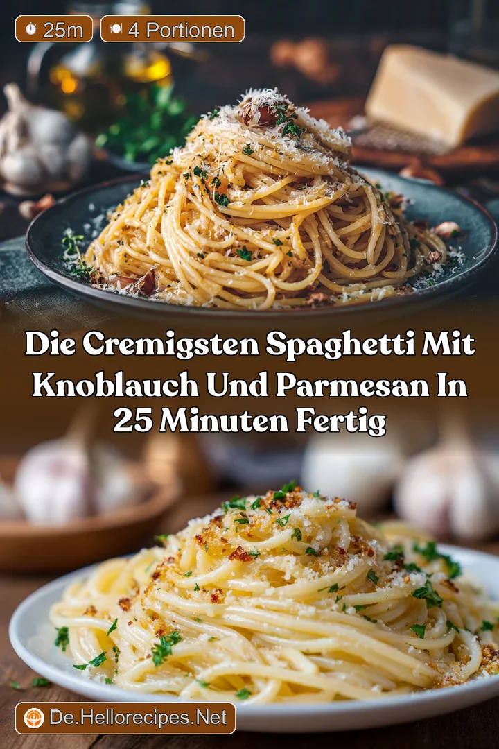 Die cremigsten Spaghetti mit Knoblauch und Parmesan In 25 Minuten fertig