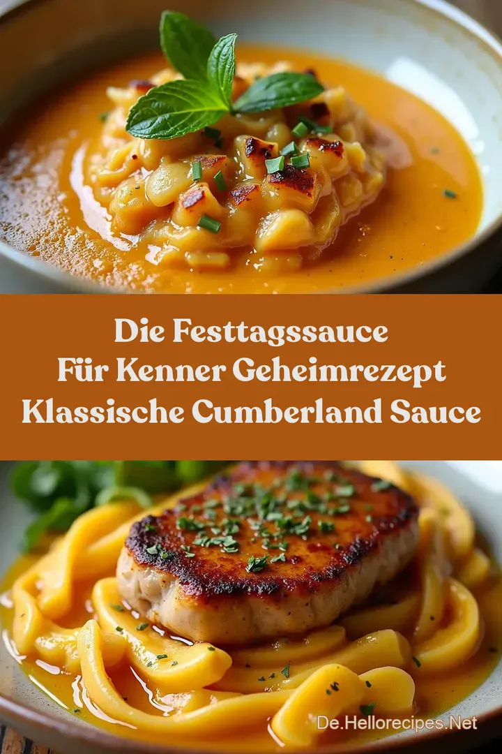 Die Festtagssauce für Kenner Geheimrezept Klassische Cumberland Sauce