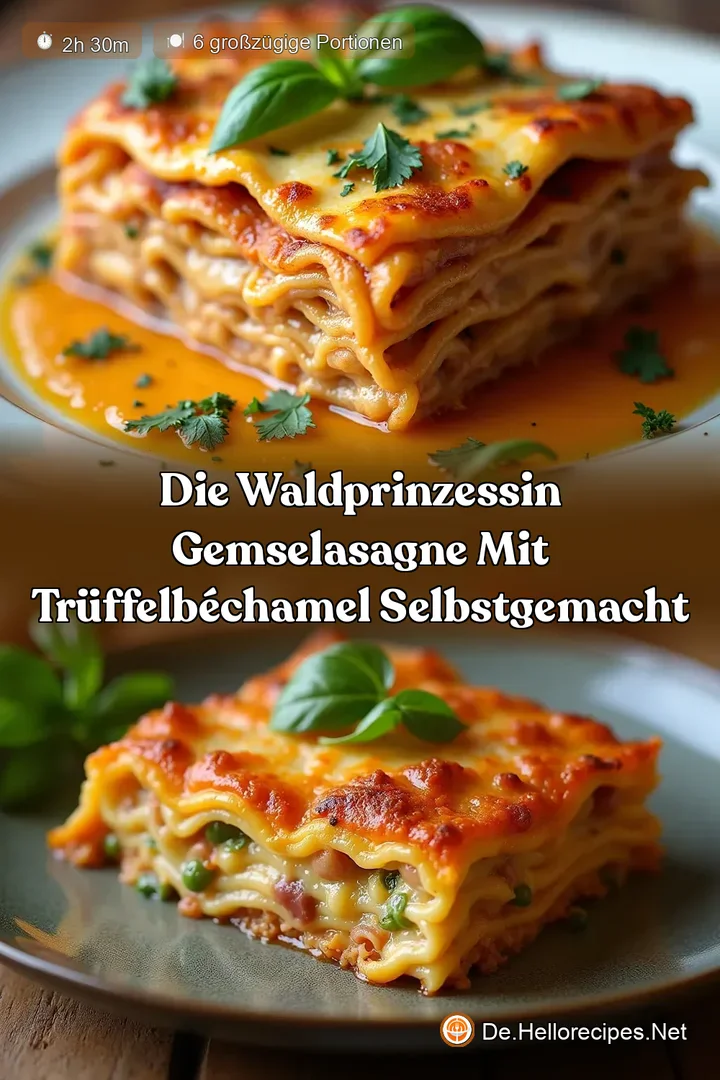 Die Waldprinzessin Gemselasagne mit TrüffelBéchamel selbstgemacht
