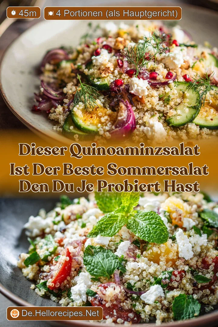 Dieser QuinoaMinzSalat ist der beste SommerSalat den du je probiert hast