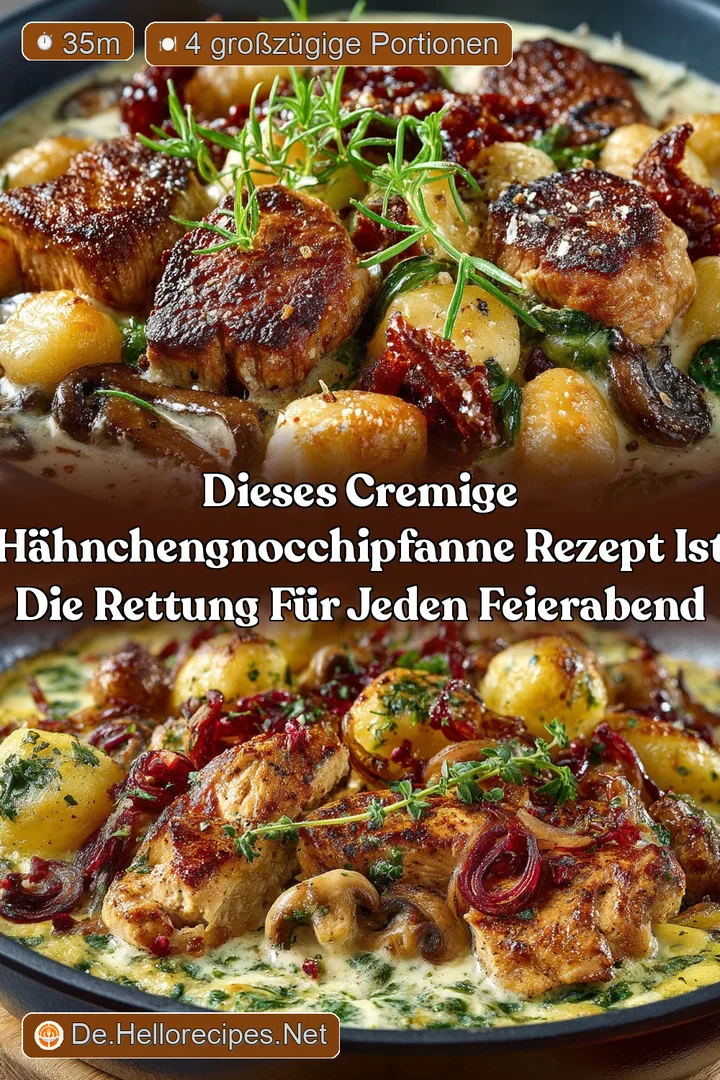 Dieses cremige H&auml;hnchenGnocchiPfanne Rezept ist die Rettung f&uuml;r jeden Feierabend