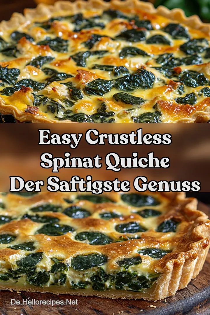 Easy Crustless Spinat Quiche Der Saftigste Genuss