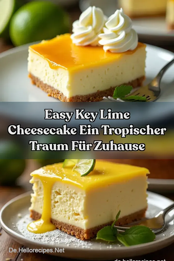Easy Key Lime Cheesecake Ein tropischer Traum f&uuml;r Zuhause