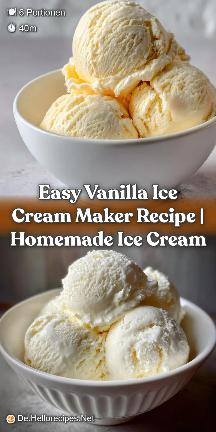 Close-up of smooth, ivory-colored vanilla ice cream with tiny flecks of vanilla bean visible, promising a cool, sweet treat.