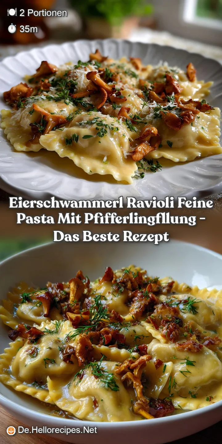 Eierschwammerl Ravioli feine Pasta mit Pfifferlingfllung - Das beste Rezept