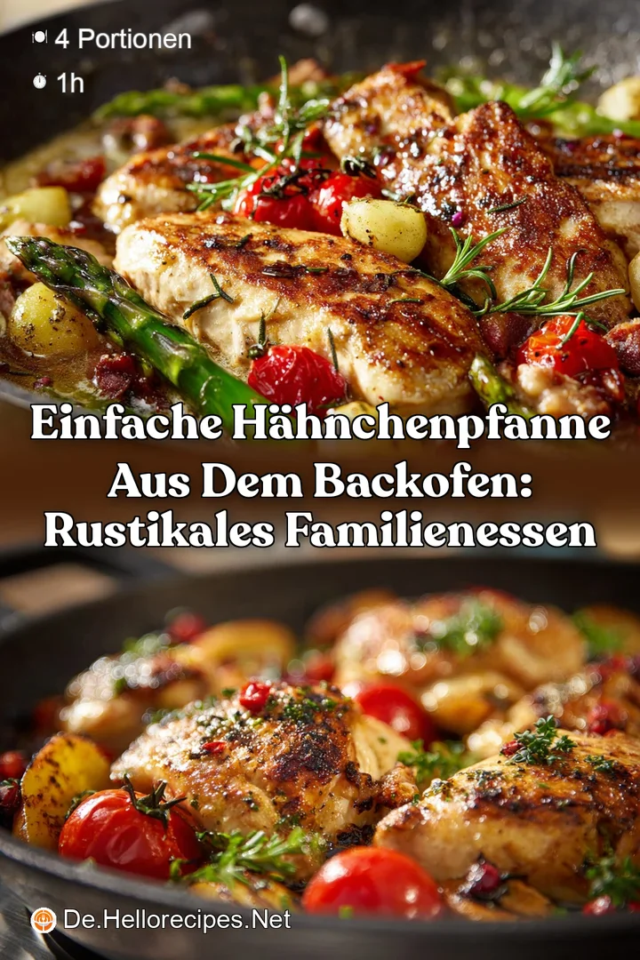 Einfache H&auml;hnchenpfanne aus dem Backofen: Rustikales Familienessen