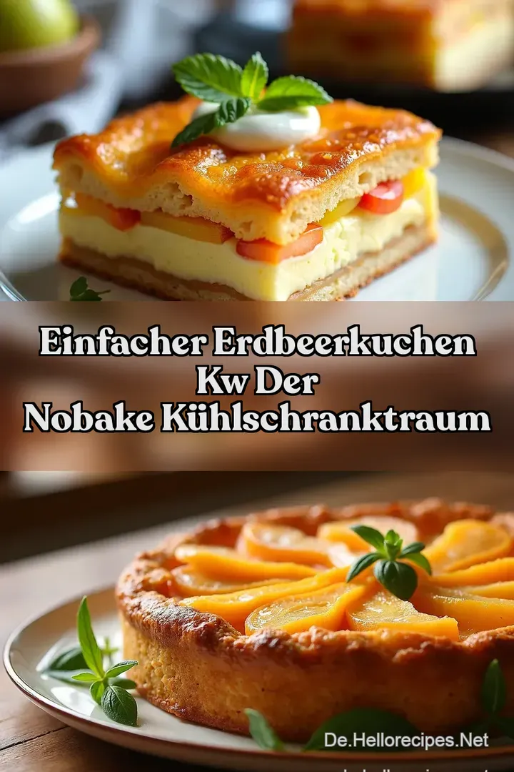 Einfacher Erdbeerkuchen kw Der NoBake K&uuml;hlschranktraum