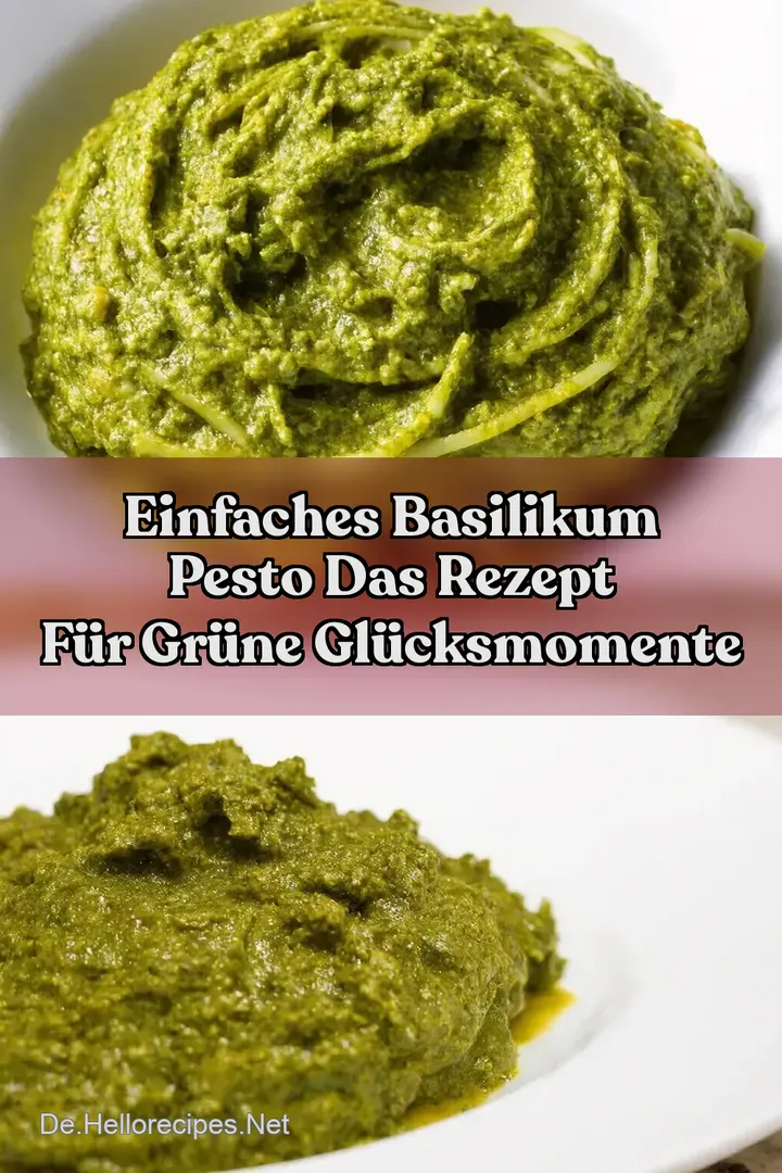 Einfaches Basilikum Pesto Das Rezept f&uuml;r gr&uuml;ne Gl&uuml;cksmomente