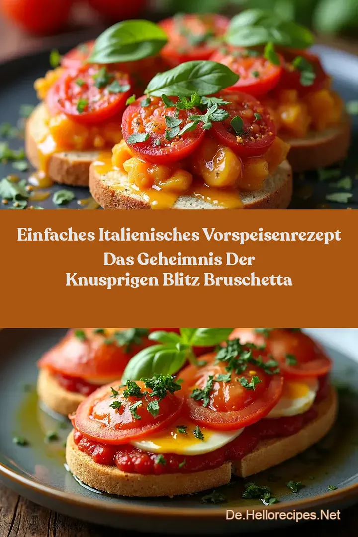 Einfaches Italienisches VorspeisenRezept Das Geheimnis der knusprigen Blitz Bruschetta
