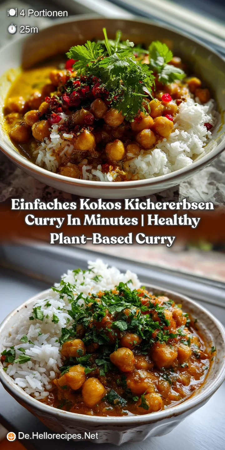 Einfaches Kokos Kichererbsen Curry In Minutes | Healthy Plant-based Curry