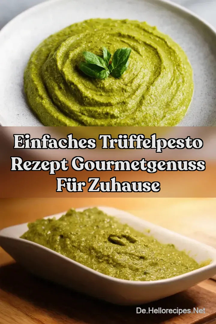 Einfaches Trüffelpesto Rezept GourmetGenuss für Zuhause