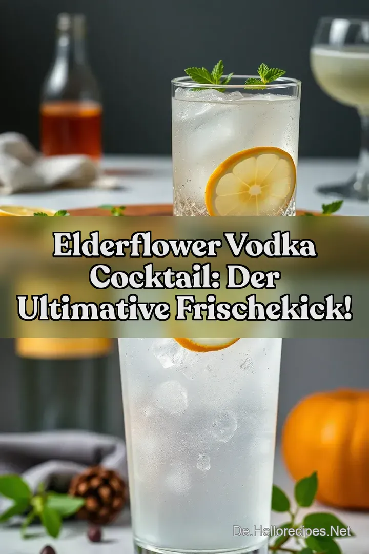 Elderflower Vodka Cocktail: Der Ultimative Frischekick!