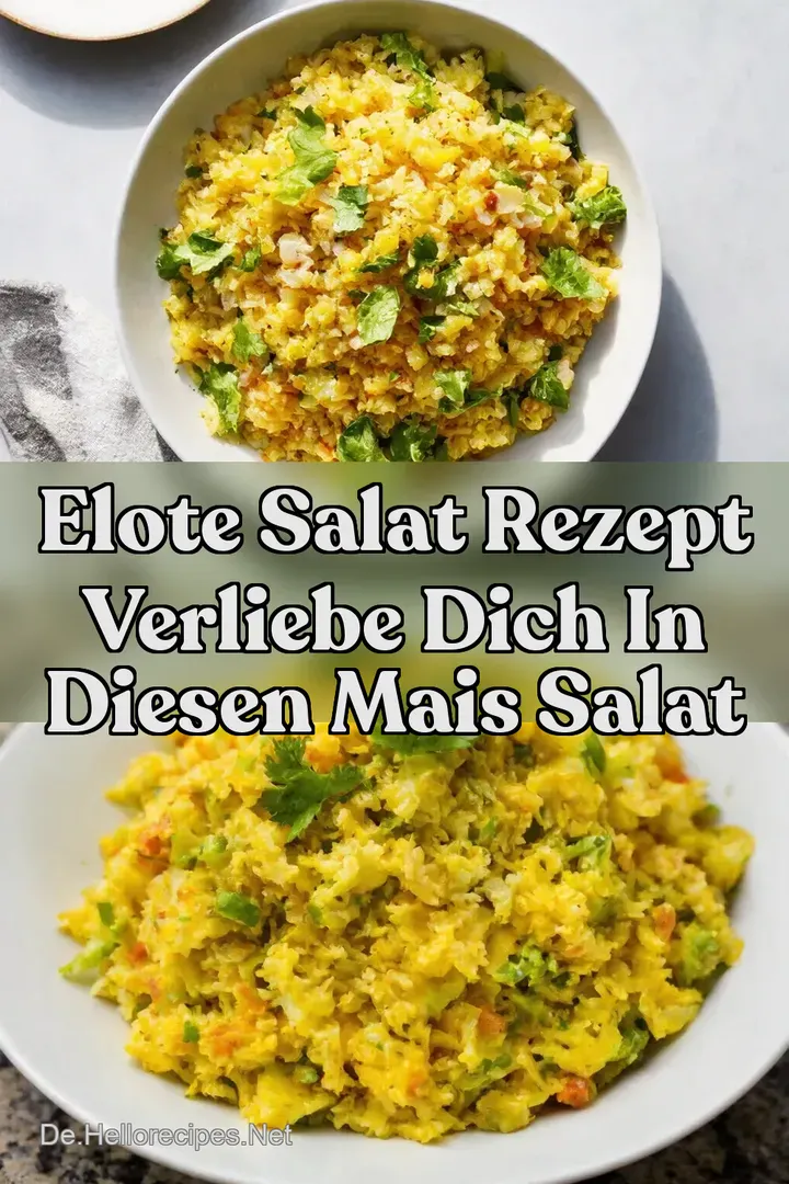 Elote Salat Rezept Verliebe dich in diesen Mais Salat