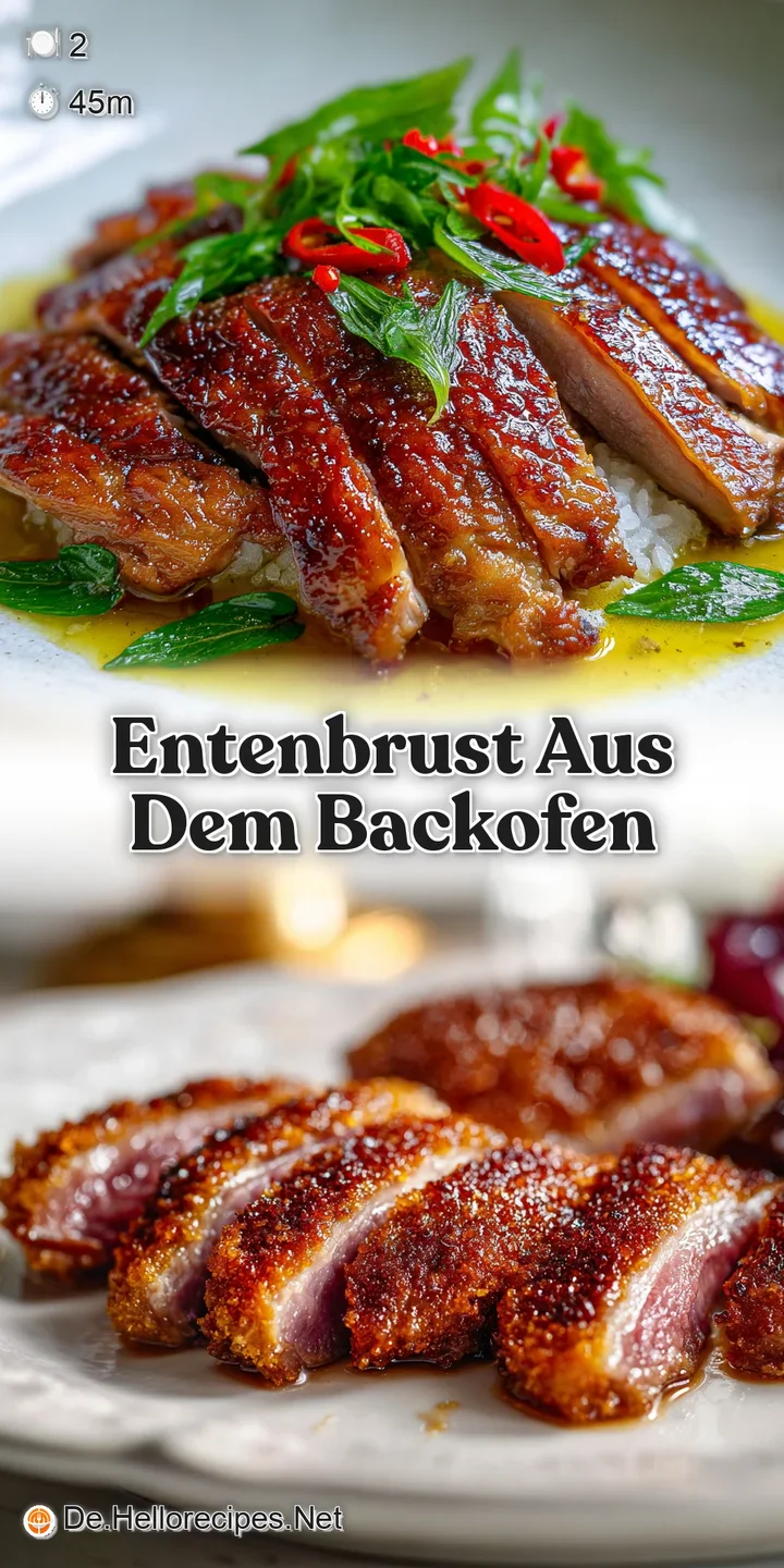 Close-up of perfectly cooked duck breast, glistening with flavorful juices. Crispy skin & tender meat create a mouthwateri...