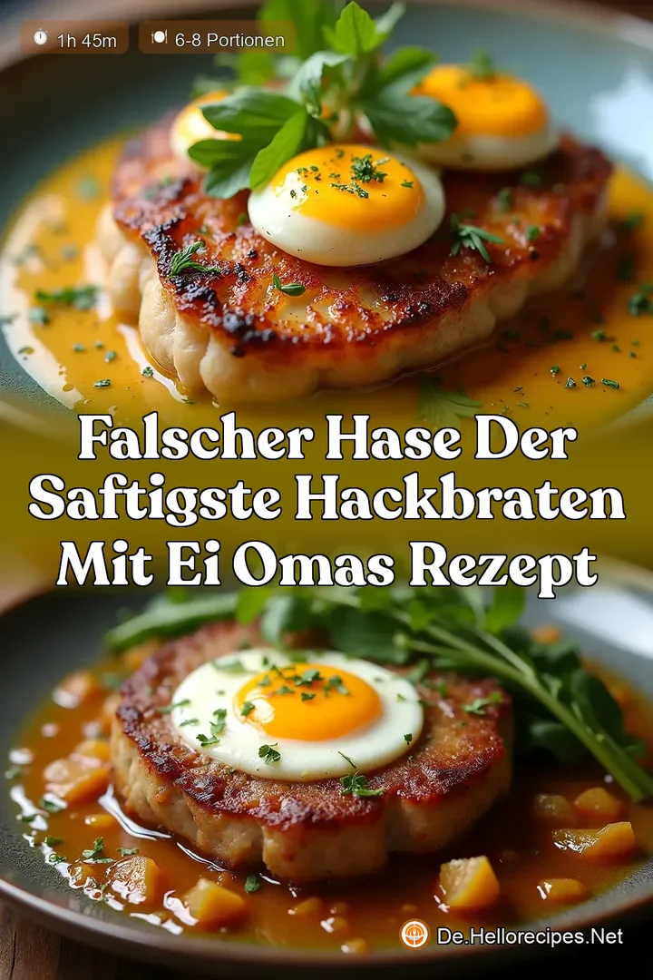 Falscher Hase Der saftigste Hackbraten mit Ei Omas Rezept