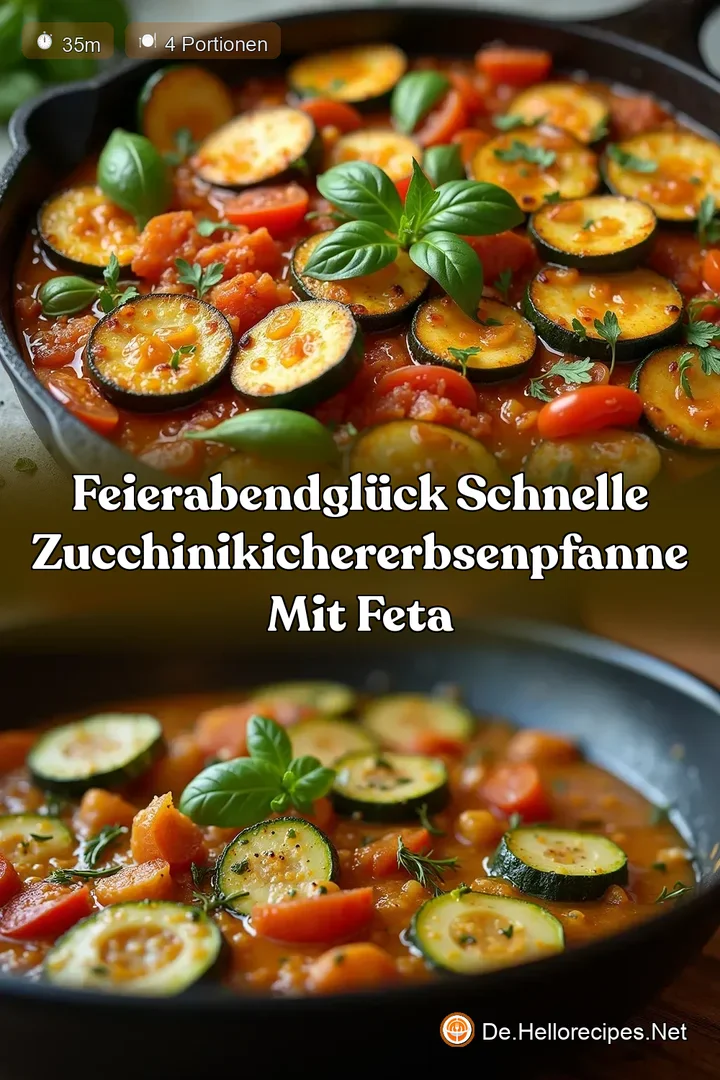 FeierabendGlück Schnelle ZucchiniKichererbsenPfanne mit Feta