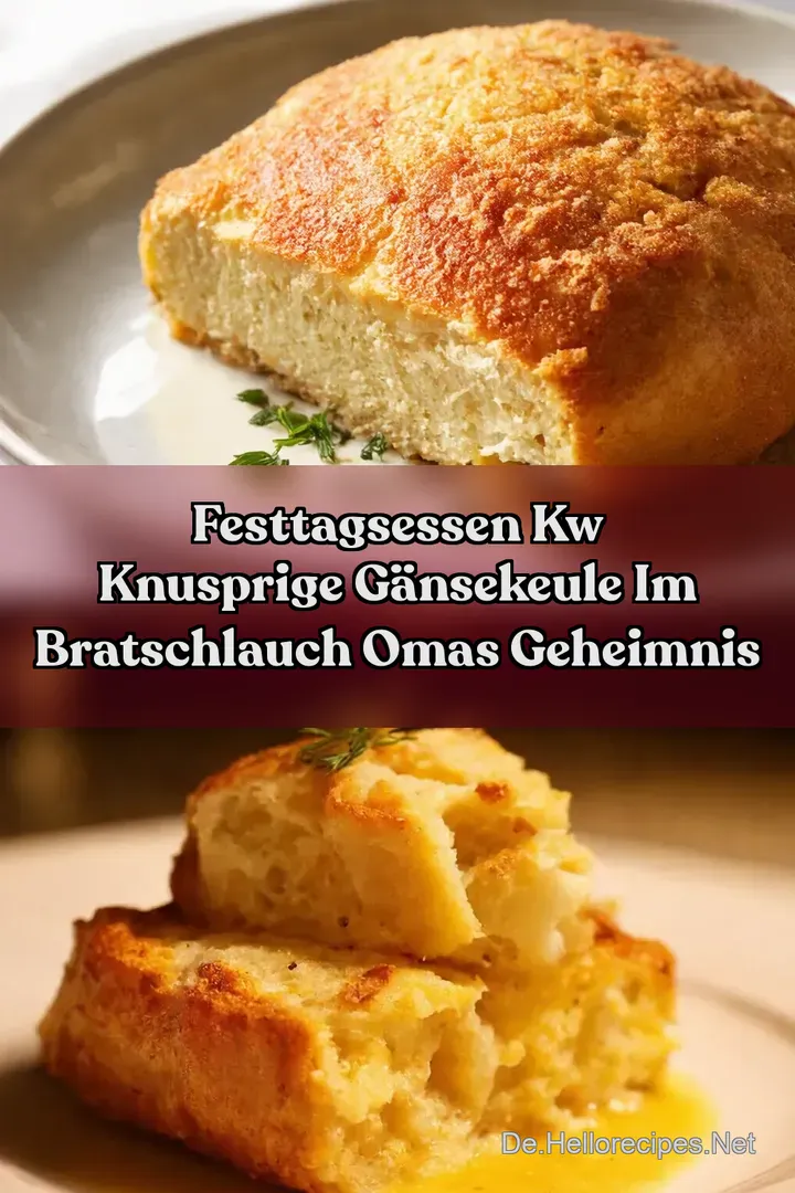 Festtagsessen kw Knusprige G&auml;nsekeule im Bratschlauch Omas Geheimnis