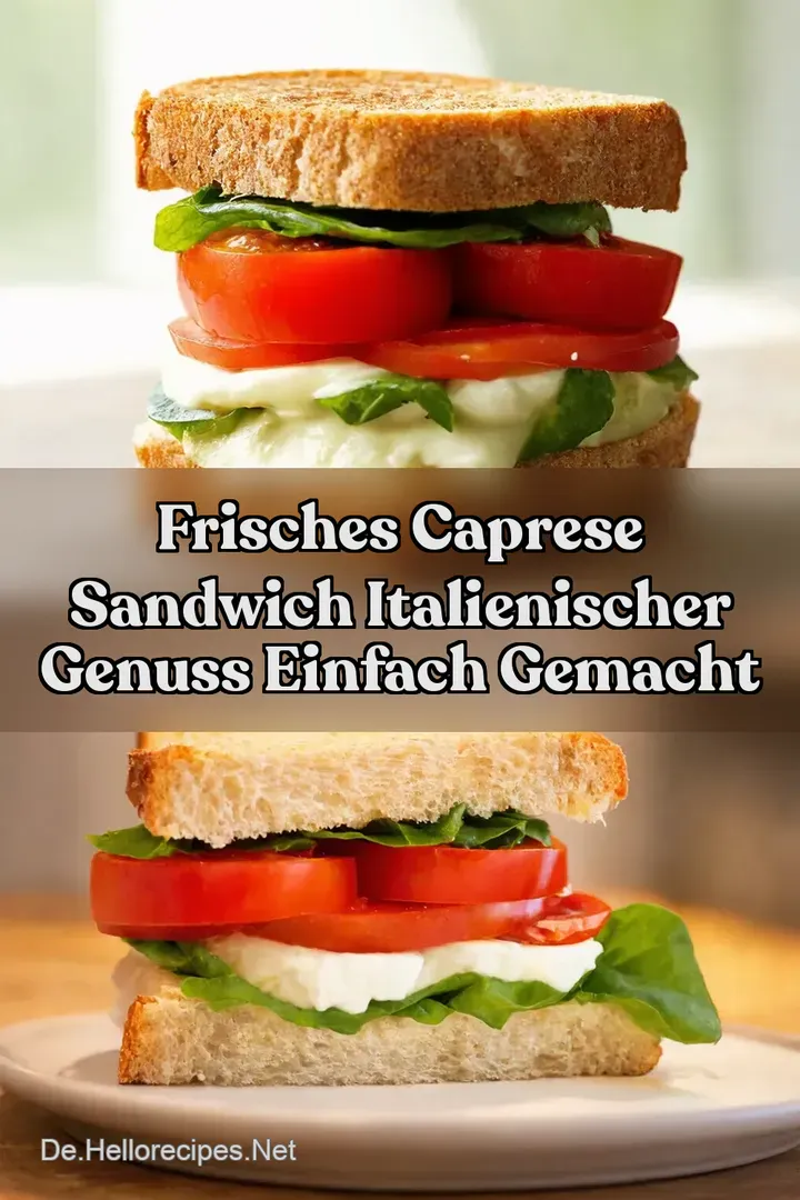 Frisches Caprese Sandwich Italienischer Genuss Einfach Gemacht