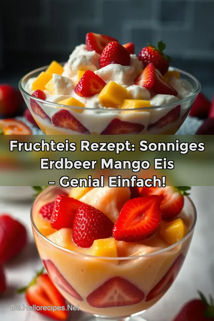 Fruchteis Rezept: Sonniges Erdbeer Mango Eis – Genial einfach!