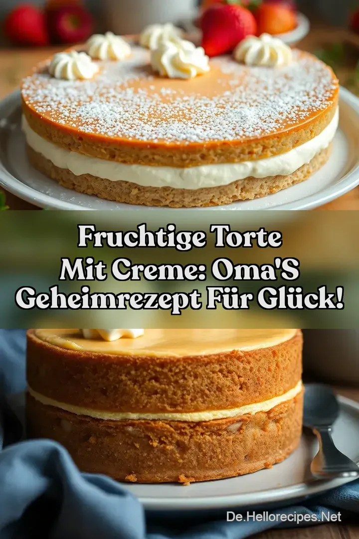 Fruchtige Torte mit Creme: Oma&#039 s Geheimrezept für Glück!
