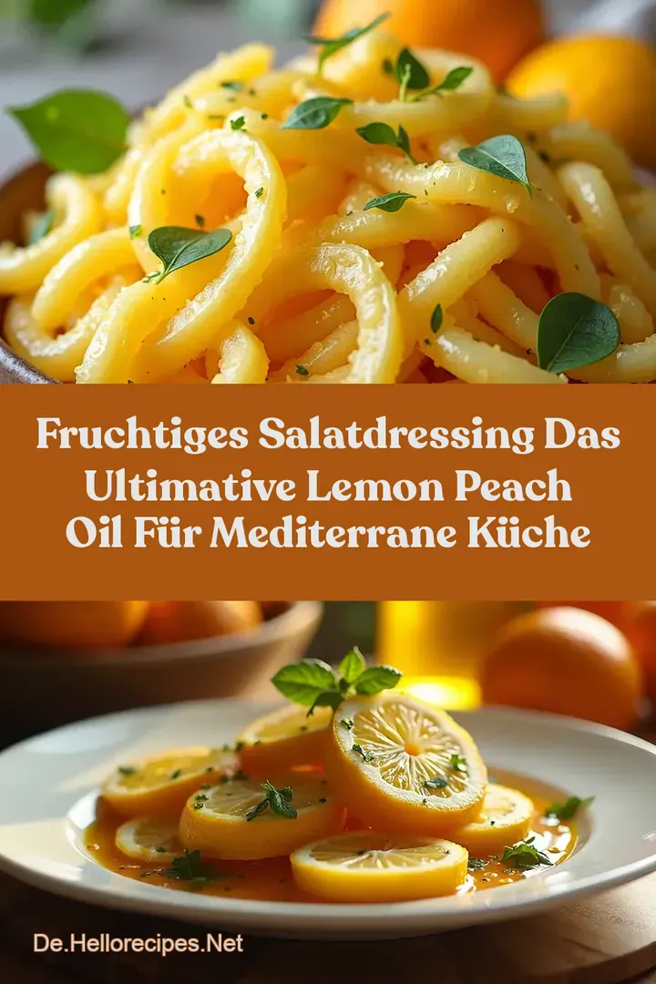 Fruchtiges Salatdressing Das Ultimative Lemon Peach Oil für Mediterrane Küche