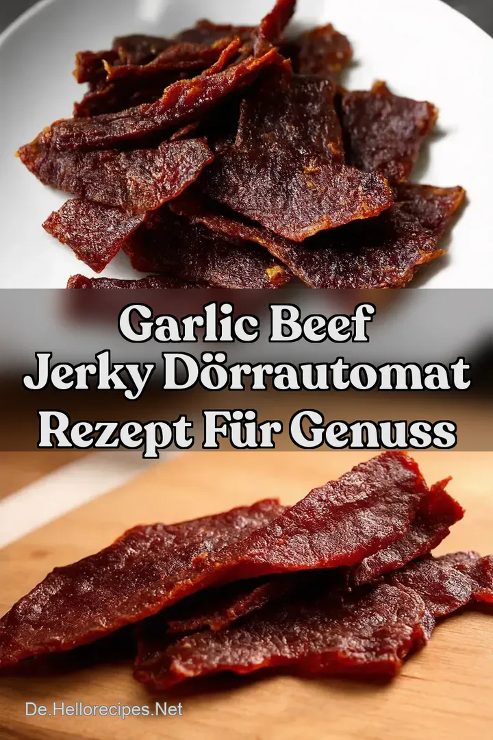 Garlic Beef Jerky D&ouml;rrautomat Rezept f&uuml;r Genuss