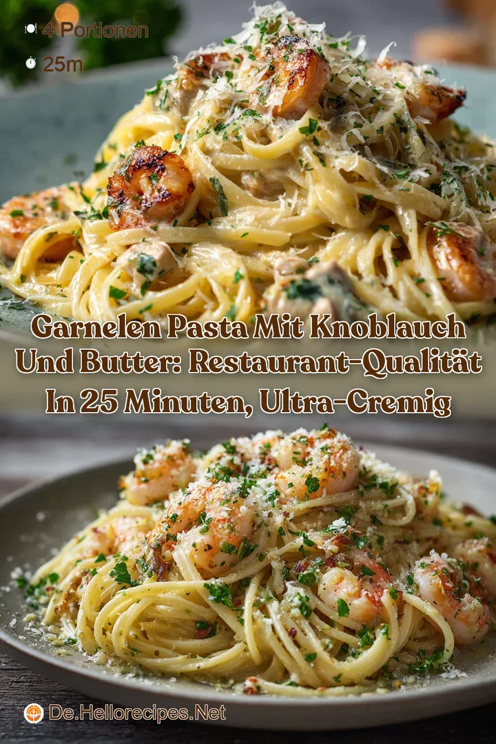 Garnelen Pasta mit Knoblauch und Butter: Restaurant-Qualit&auml;t in 25 Minuten ultra-cremig