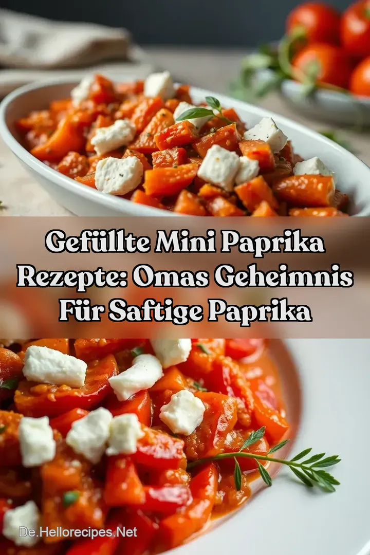Gefüllte Mini Paprika Rezepte: Omas Geheimnis für saftige Paprika