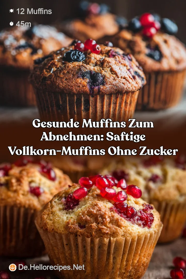 Gesunde Muffins zum Abnehmen: Saftige Vollkorn-Muffins ohne Zucker
