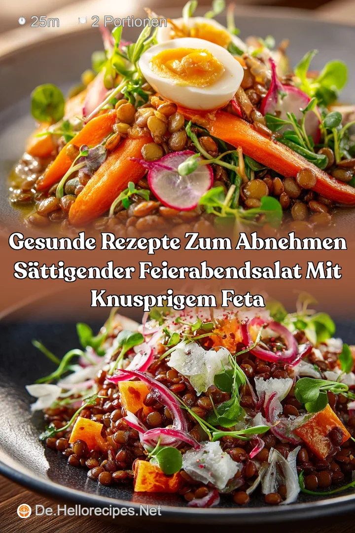 Gesunde Rezepte zum Abnehmen S&auml;ttigender FeierabendSalat mit knusprigem Feta