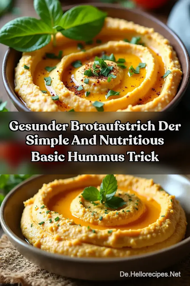 Gesunder Brotaufstrich Der Simple and Nutritious Basic Hummus Trick