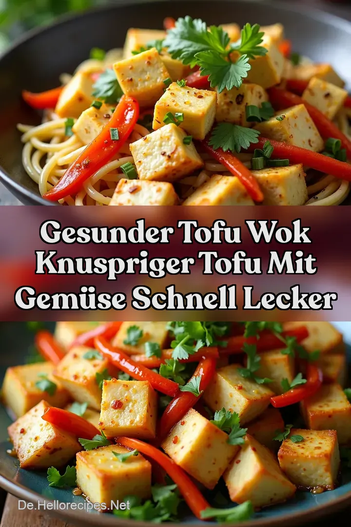 Gesunder Tofu Wok Knuspriger Tofu Mit Gem&uuml;se Schnell Lecker